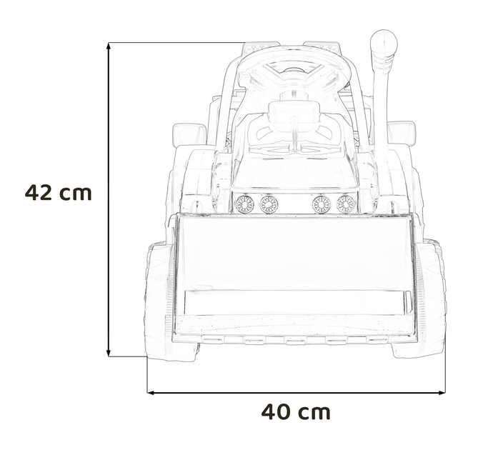 Traktor Spychacz G320 dla najmłodszych dzieci Czerwony (5903864956368) - obraz 15