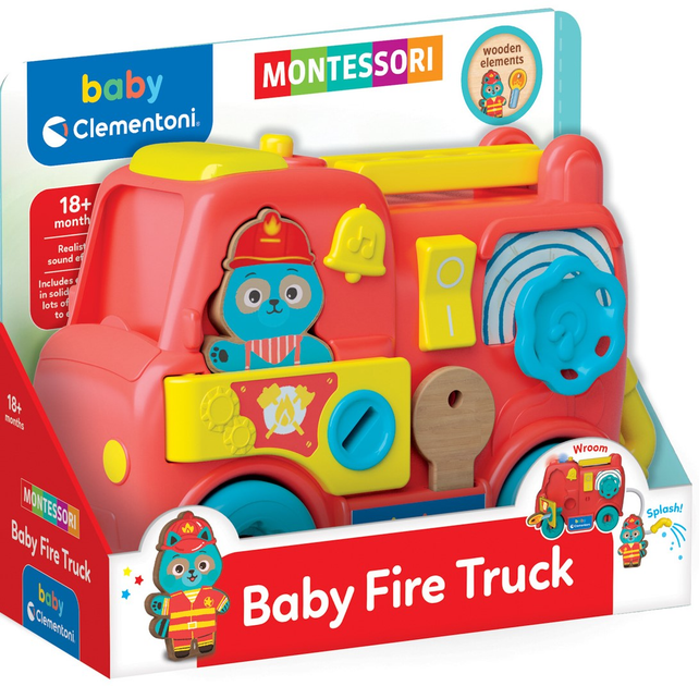 Pojazd Clementoni Baby Montessori Fire Track 17595 (8005125175956) - obraz 1