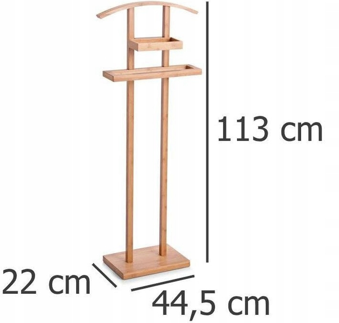 Stojak na ubrania Zeller bambusowy 44.5 x 22 x 113 cm (4003368135700) - obraz 3