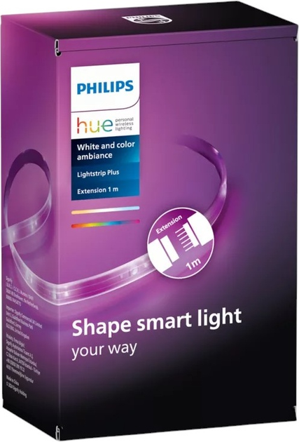 Подовжувач розумної світлодіодної стрічки Philips Hue Lightstrip Plus V4 EMEA 1м (871869970344800) - зображення 5