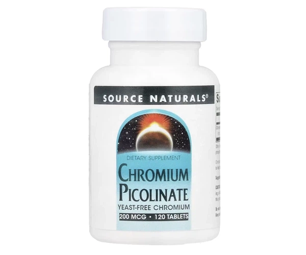 Піколінат хрому без дріжджів Source Naturals (Chromium picolinate) 200 мкг 240 шт - Фото 1 Піколінат хрому без дріжджів Source Naturals (Chromium picolinate) 200 мкг 240 шт - изображение 1