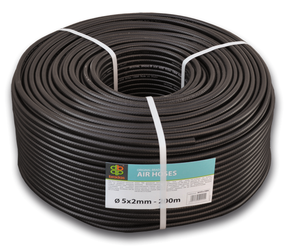 Шланг технічний AIR HOSES 5*2мм, 20 BAR, 18 м - чорний, AH05*2BK18 - Фото 1 Шланг технічний AIR HOSES 5*2мм, 20 BAR, 18 м - чорний, AH05*2BK18 - изображение 1