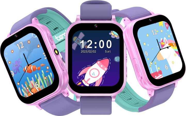 Smartwatch dla dzieci Bemi KIZZO Purple (BWKZZ01VT) - obraz 6