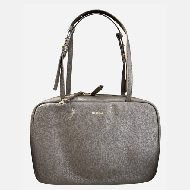 Torebka shopper damska skórzana Coccinelle E1PH6180401-W00 Ciemnobrązowa - obraz 1