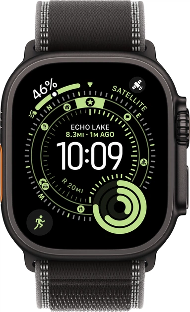 Ремінець Apple Trail Loop для Apple Watch 44/45/46/49mm S/M Black/Charcoal (MG9T4ZM/A) - Фото 3 Ремінець Apple Trail Loop для Apple Watch 44/45/46/49mm S/M Black/Charcoal (MG9T4ZM/A) - зображення 3