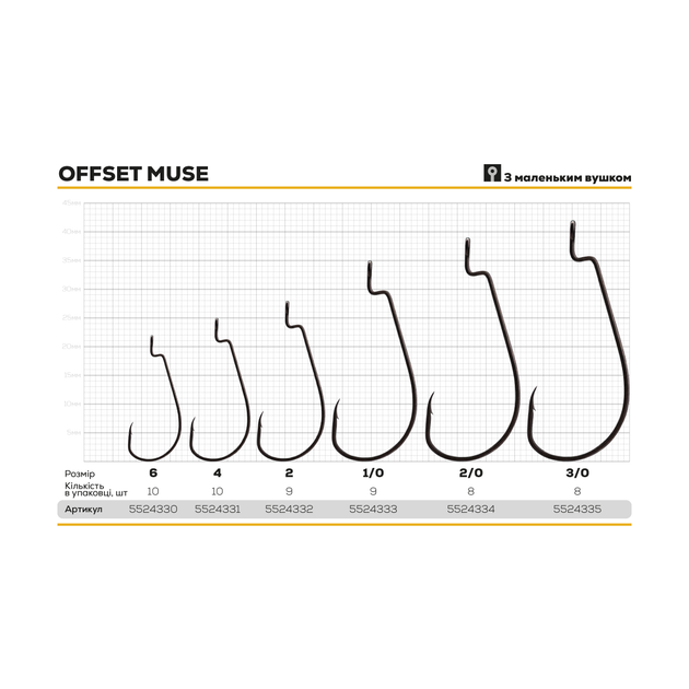 Крючок BKK Offset Muse №4 (10шт) - Фото 2 Крючок BKK Offset Muse №4 (10шт) - изображение 2