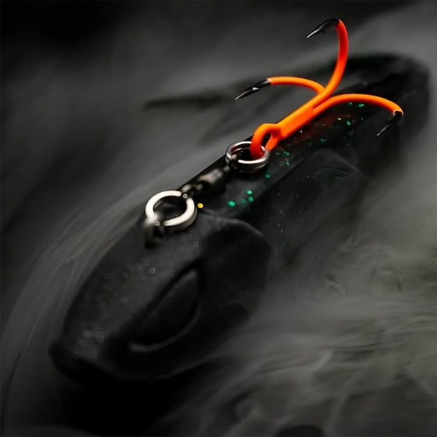Крючок тройной для стингера BKK Treble Assist Spear-21 UVO Orange №4 (6шт) - изображение 4