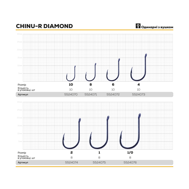 Крючок BKK Chinu-R Diamond №2 (8шт) - Фото 2 Крючок BKK Chinu-R Diamond №2 (8шт) - изображение 2