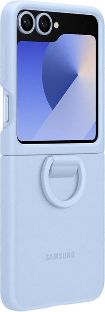 Etui plecki Samsung Silicone Case with Ring do Galaxy Flip6 Blue (8806095620121) - obraz 5