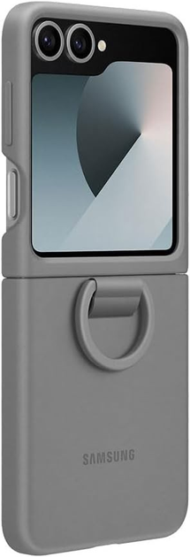 Панель Samsung Silicone Case with Ring для Galaxy Flip6 Grey (8806095620138) - зображення 3