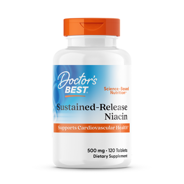 Вітамін В3 (ніацин), Niacin, Doctor's Best, 500 мг, 120 таблеток поступового вивільнення - Фото 1 Вітамін В3 (ніацин), Niacin, Doctor's Best, 500 мг, 120 таблеток поступового вивільнення - зображення 1