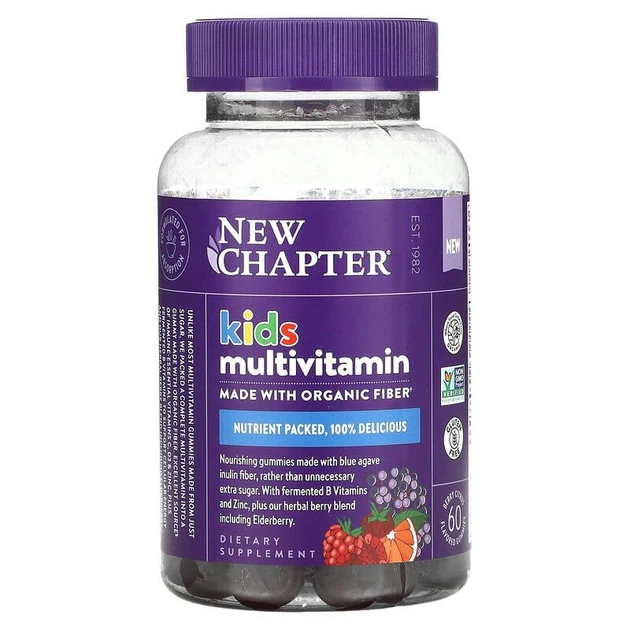 Мультивітаміни для дітей New Chapter Kid's Multivitamin ягідно-цитрусовий смак, 60 жувальних цукерок
