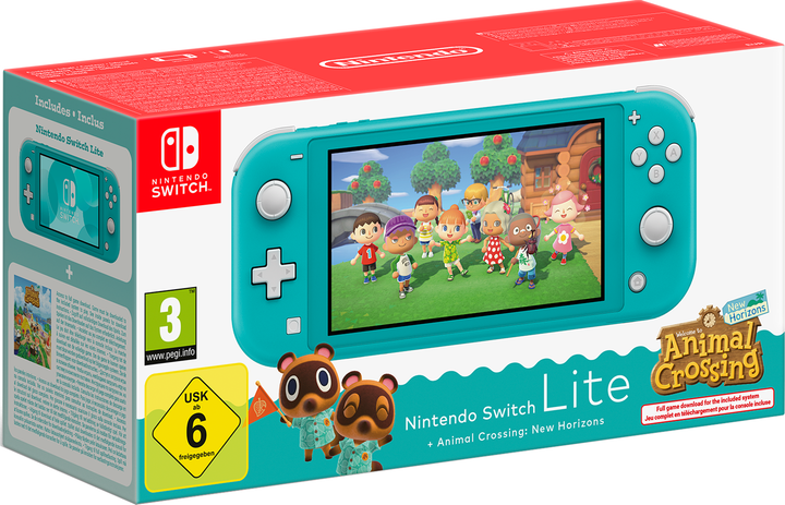 Консоль Nintendo Switch Lite Turquoise + ACNH bundle (0045496546083) - зображення 1