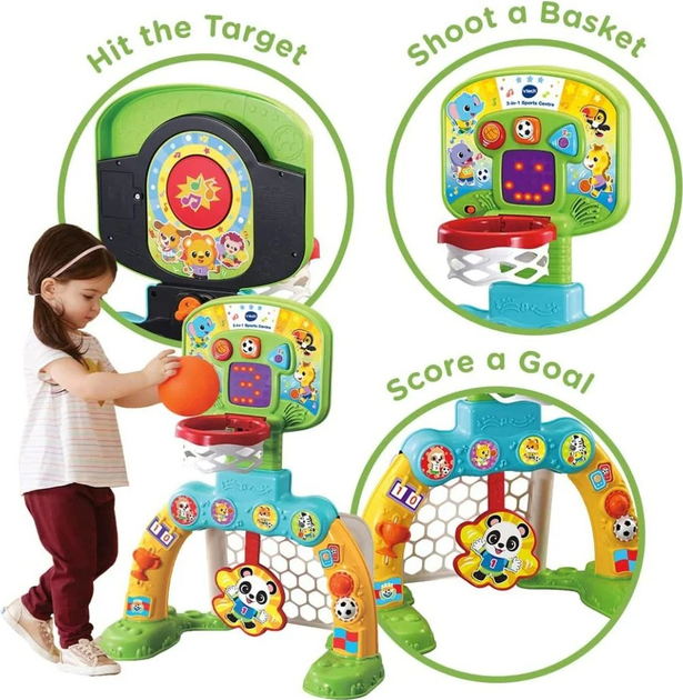 Інтерактивна іграшка Vtech 3-In-1 Sports Centre 814939 (англійська версія) (3417765335037) - зображення 3
