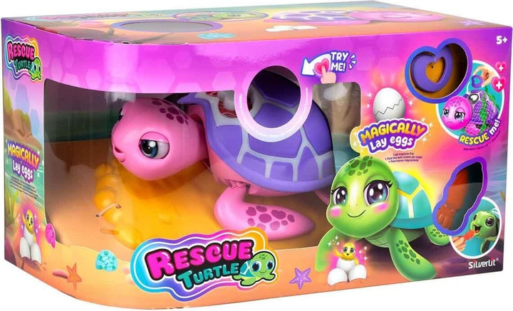 Інтерактивна іграшка Silverlit Черепаха Rescue Turtle фіолетова (4891813886334) - зображення 1