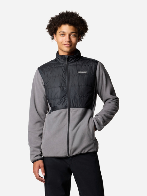 Bluza męska rozpinana streetwear polarowa Columbia Basin Butte FZ Fleece II 2101761023 M Szara (195981338232) - obraz 1