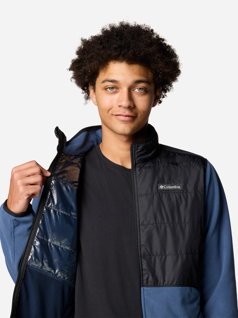Толстовка на флісі на блискавці чоловіча Columbia Basin Butte FZ Fleece II 2101761478 XL Синя (195981338324) - зображення 5