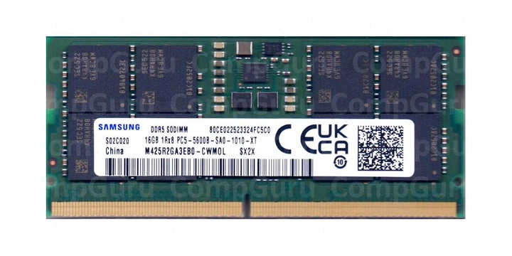 Samsung 16GB DDR5 SODIMM メモリー　×2枚　32GB Samsung 32GB (2x16GB) DDR5 5600MHz PC5-44800 1Rx8 SODIMM CL46 1.1v