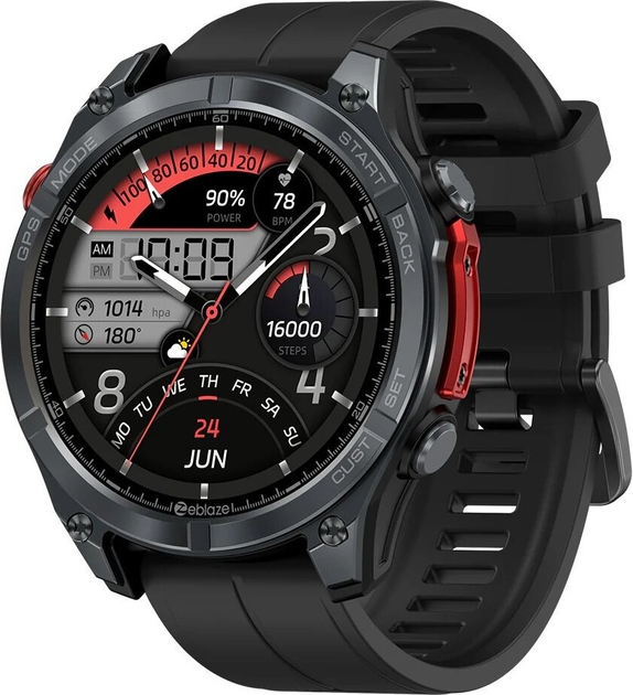 Смарт-годинник Zeblaze Stratos 4 Abyss Black (6946639813847) - зображення 1