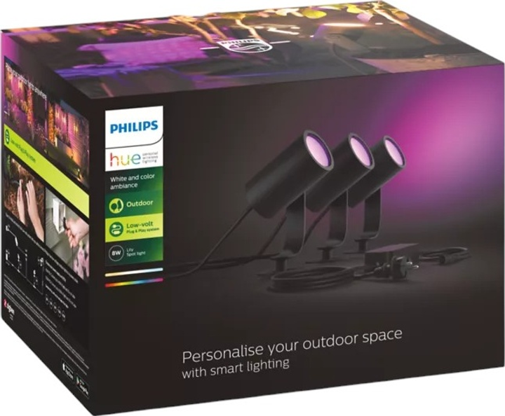 Zestaw lamp punktowych Philips Hue Lily 8W 24V 3 szt. (1741430P7) - obraz 5