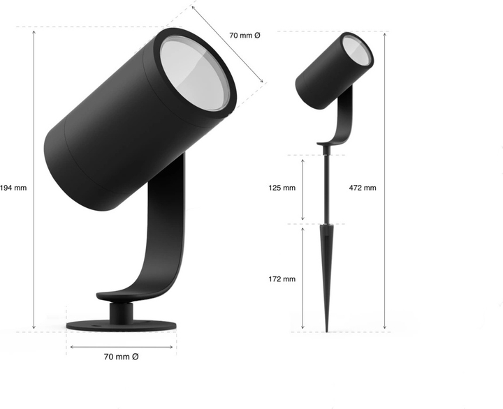 Zestaw lamp punktowych Philips Hue Lily 8W 24V 3 szt. (1741430P7) - obraz 6