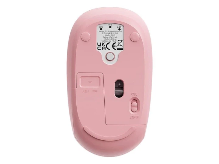 Миша BASEUS Wireless Mouse F01B Baby Pink Tri-Mode (B01055503413-00) - Фото 3 Миша BASEUS Wireless Mouse F01B Baby Pink Tri-Mode (B01055503413-00) - изображение 3