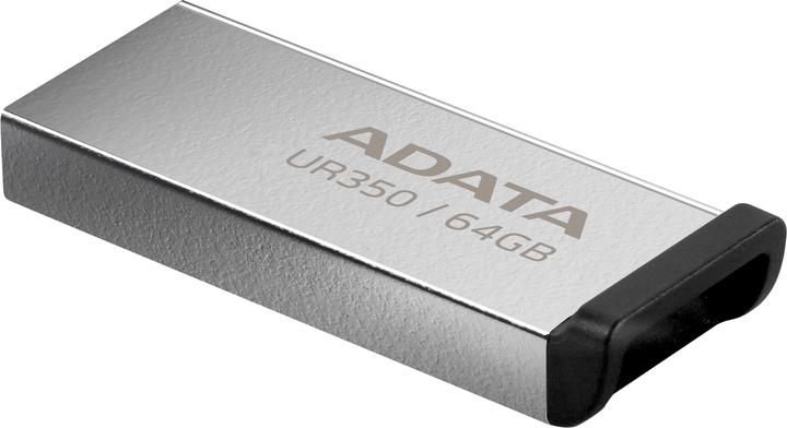 Флеш память USB ADATA 64GB USB 3.2 Gen 1 UR 350 Silver/Black (UR350-64G-RSR/BK) - изображение 2