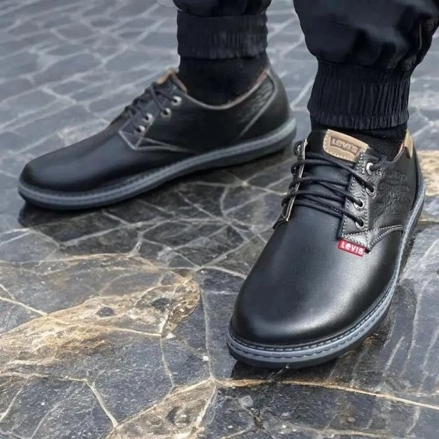 Спортивные мужские кожаные туфли Arizona Black 40 (arizona black) - изображение 7