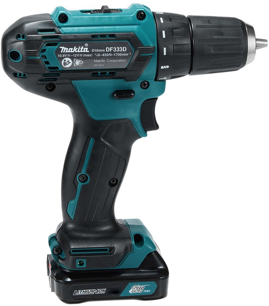 Акумуляторний дриль-шуруповерт Makita CXT DF333DWAE 12 V 2 x 2 Ah (0088381872614) - зображення 2