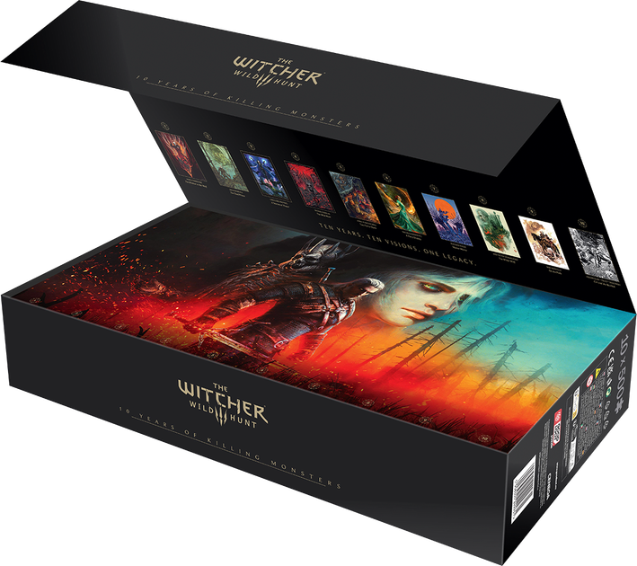 Zestaw puzzli GOOD LOOT The Witcher (Wiedźmin) 3: Wild Hunt 10th Anniversary Puzzle Collection 10 x 500 elelementów (5908305250166) - obraz 1