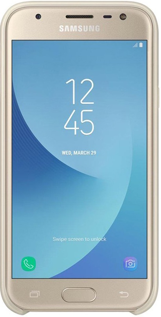 Etui Samsung Dual Layer Cover do Galaxy J3 (2017) Gold (EF-PJ330CFEGWW) - obraz 2