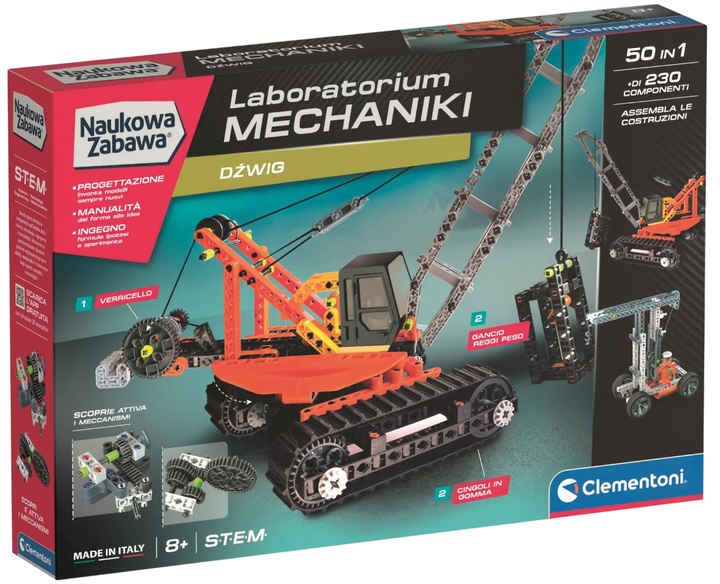 Zestaw naukowy Clementoni Laboratorium Mechaniki Dźwig (8005125504022) - obraz 1