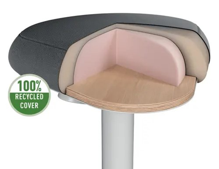 Stołek biurowy Leitz Ergo 65450085 25 cm Grey (4002432138425) - obraz 5