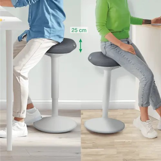Stołek biurowy Leitz Ergo 65450085 25 cm Grey (4002432138425) - obraz 11