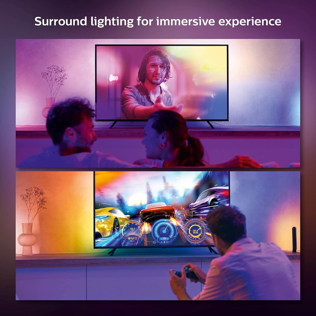 Taśma LED inteligentna Philips Hue Play Gradient Lightstrip 65 cali EU (8718699784775) - obraz 5