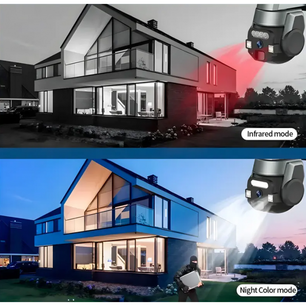 Камера видеонаблюдения уличная WIFI и подсветка OUTDOOR Q 812/ 9162 Видеокамера Инфракрасное ночное видение - Фото 6 Камера видеонаблюдения уличная WIFI и подсветка OUTDOOR Q 812/ 9162 Видеокамера Инфракрасное ночное видение - изображение 6