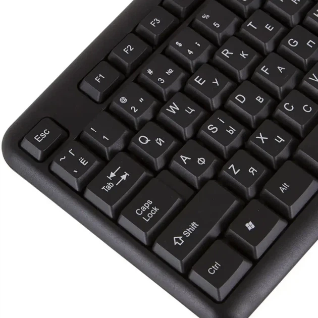 Проводная клавиатура Keyboard X1 K107 для компьютера и ноутбука офисная USB-клавиатура для ПК 3486 - изображение 3