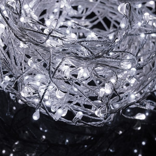 Kurtyna świetlna Springos CL0087 Druciki 300 LED Biała zimna (5907719401225) - obraz 3