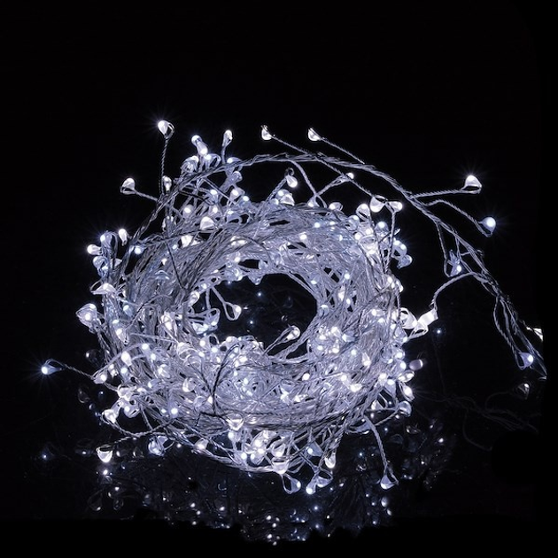 Kurtyna świetlna Springos CL0087 Druciki 300 LED Biała zimna (5907719401225) - obraz 5