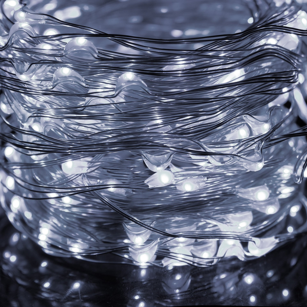 Kurtyna świetlna Springos CL0094 Włosy anioła 300 LED Biała zimna (5907719401294) - obraz 6