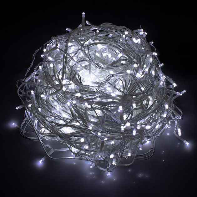 Kurtyna świetlna Springos CL0304 Sople 300 LED z pilotem Zimna biała (5907719412696) - obraz 10