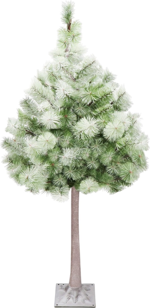 Świecące drzewko Springos CL0860 150 cm 128 LED Choinka na pniu ośnieżona (5907719491011) - obraz 1