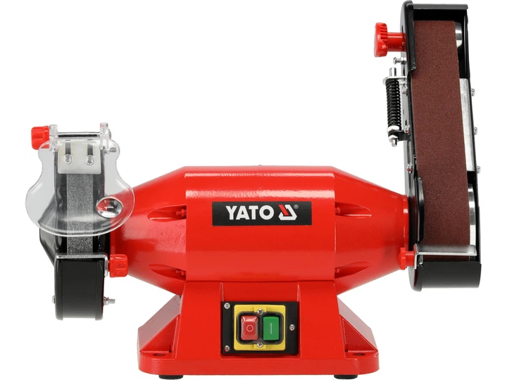 Точильний верстат з пасом YATO YT-822110 мережа 230В 520Вт диск діаметром 150/25х 32мм пас 50х686 мм - изображение 3