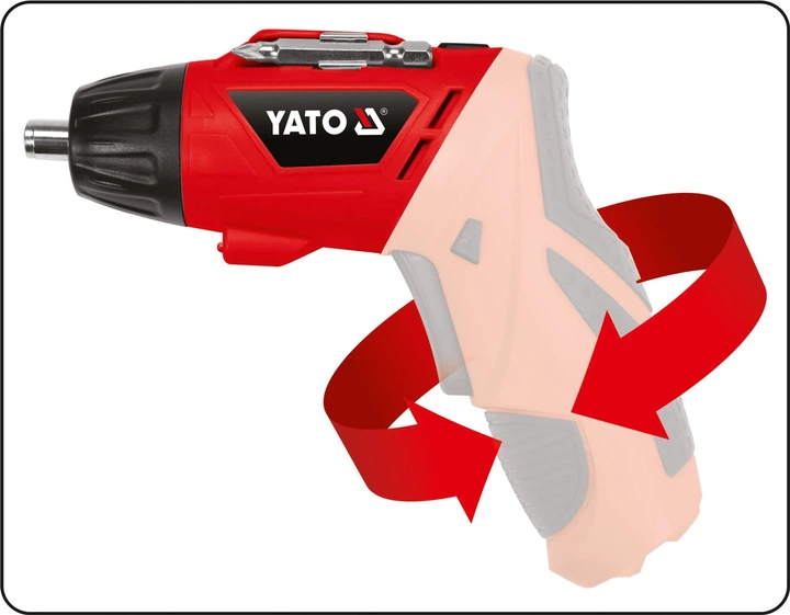 Викрутка акумуляторна YATO YT-82760 Li-Ion 1.3 Аг 3.6 В зі змінним корпусом - изображение 3
