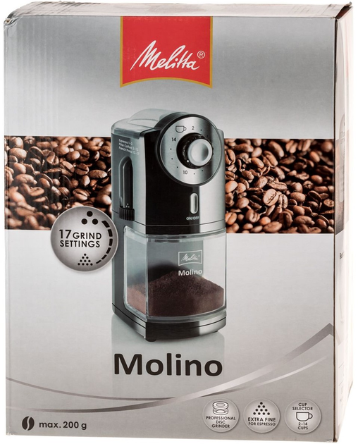 Кавомолка Melitta Molino автоматична Чорна (4006508215188) - зображення 6