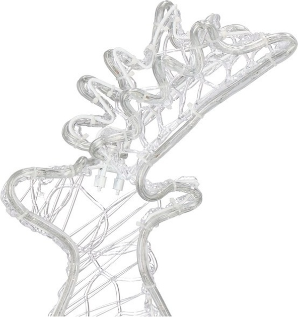 Dekoracyjna figura świetlna Springos CL1220 Renifer z saniami 150 cm Biały ciepły (5907719422350) - obraz 5