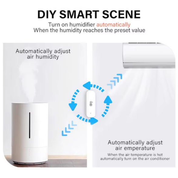 Умный датчик температуры и влажности WiFi, Tuya, Smart Life, ТН02 - изображение 3