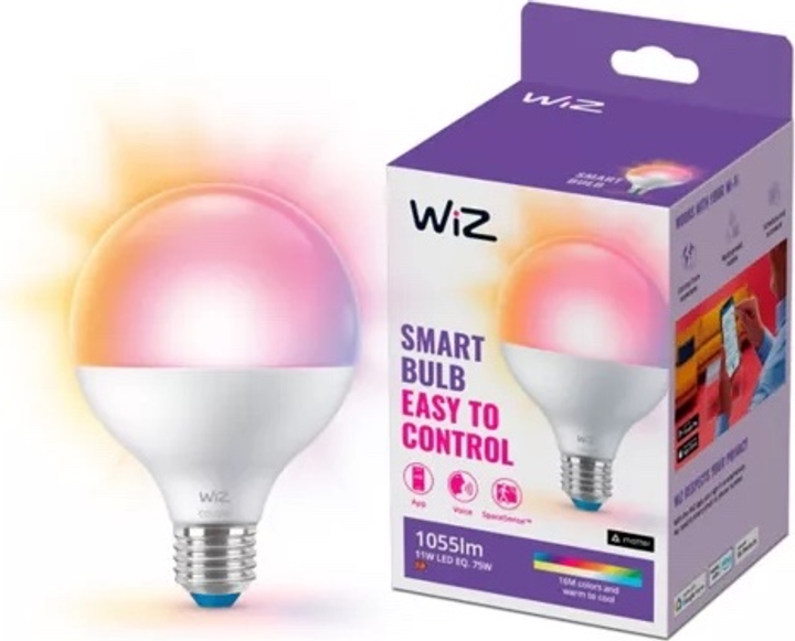 Smart żarówka Wi-Fi BLE 75W G95 E27 822-65 RGB 1PF/6 (872016907227500) - obraz 2