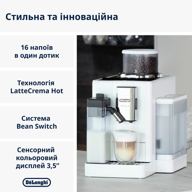 Кофемашина Delonghi Rivelia EXAM440.55 W – фото, отзывы
