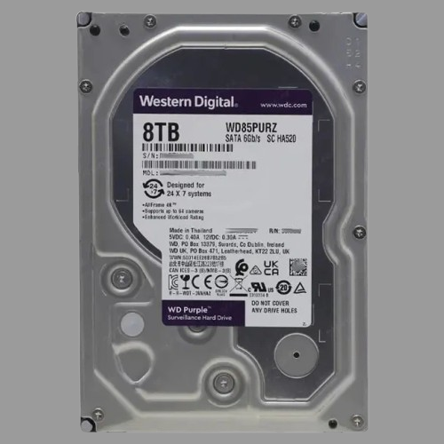 Жесткий диск Western Digital Purple WD85PURZ, 8Тб, 256МБ, 5400 об/мин - Фото 1 Жесткий диск Western Digital Purple WD85PURZ, 8Тб, 256МБ, 5400 об/мин - изображение 1